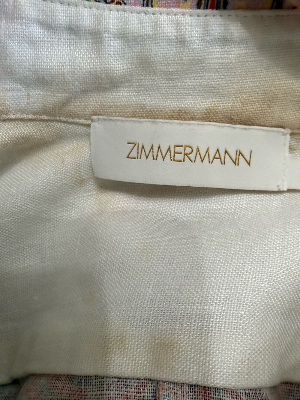 Zimmermann White Paisley-Print Puff-Sleeve Mini Dress - Picture 7 of 7